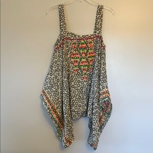 Ivy Jane - xs, star/embroidered flouncy hippy tank